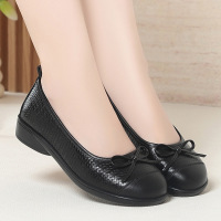 秋新款蝴蝶结浅口一脚蹬舒适轻便单鞋