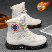 冬季新款男士加厚保暖时尚百搭休闲靴户外舒适登山徒步雪地靴