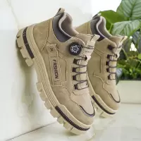 新款男士运动休闲鞋城市街头潮流时尚旋转扣设计户外工装鞋男