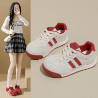 秋季新款ins韩版透气小白鞋女学生厚底百搭休闲运动板鞋