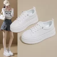 秋季新款ins韩版透气小白鞋女学生厚底百搭休闲运动板鞋