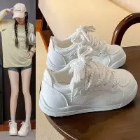 秋季新款ins韩版透气小白鞋女学生厚底百搭休闲运动板鞋