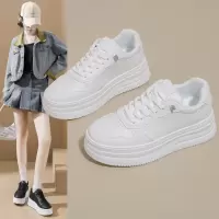 秋季新款ins韩版透气小白鞋女学生厚底百搭休闲运动板鞋
