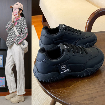 秋季新款韩版透气阿甘鞋女ins学生休闲鞋女德训跑步鞋