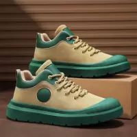 秋季新款拼色秋季新款透气轻便舒适轻休闲系带低帮靴男士马丁靴