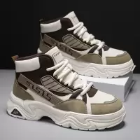 马丁靴男士秋季百搭男鞋新款厚底休闲防滑高帮板鞋中帮工装靴