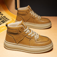 年冬季新款马丁靴男高帮英伦风复古皮鞋休闲潮流百搭工装靴