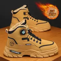 新款马丁靴秋冬季男士增高工装靴潮鞋男款百搭高帮复古男鞋