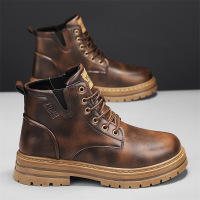 马丁靴男款秋季高帮英伦风美式复古机车皮靴户外防水防滑工装靴子