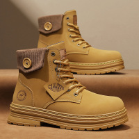 男士厚底增高大靴时尚休闲百搭户外秋冬季防风高帮马丁靴男靴