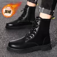秋冬上新高帮男士潮搭机车马丁靴冬季加绒保暖时尚运动马丁靴男鞋