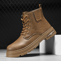 秋冬季复古增高马丁靴潮流高帮工装机车男士马丁男靴休闲百搭