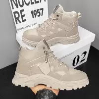 马丁靴男鞋秋季新款高帮复古英伦风工装靴男士休闲户外工作短靴