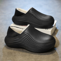 EVA秋冬季新款棉鞋时尚百搭加绒加厚保暖居家户外两穿包跟棉拖鞋