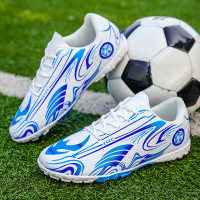 秋季新款平底贴地涂鸦拼接运动轻便舒适透气户外套脚男女款足球鞋