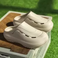 秋季新款潮流复古包头舒适时尚男士套脚轻便简约情侣鞋拖鞋