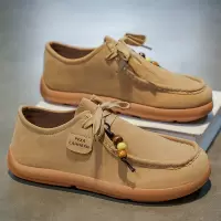 秋季新透气舒适潮流勃肯复古圆头时尚男士简约轻便个性套脚休闲鞋