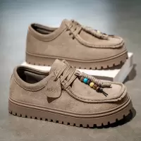 秋季新款潮流勃肯复古圆头时尚男士简约轻便个性套脚休闲鞋