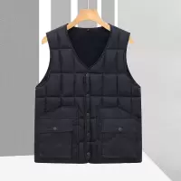 中老年人马甲男士加绒加厚内胆爸爸装棉背心爷爷保暖马夹冬季
