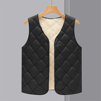 新款中老年棉服秋冬加绒羽绒棉马甲男大码加厚保暖背心爸爸装