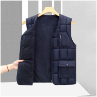 秋冬装马甲男中老年人加绒加厚多袋马夹爷爷保暖上衣爸爸背心坎肩