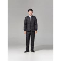 男士羽绒丝服内胆套装冬季中老年爸爸装加厚羽绒丝裤+保暖内衣两