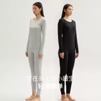 秋冬新款圆领保暖内衣套装女士纯棉秋衣秋裤女大码