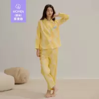 情侣磨毛刺绣睡衣纯棉秋冬季全棉睡衣家居服梭织磨毛套装