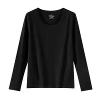 秋衣女士纯棉春秋纯色内衣女单件内穿打底衫棉毛衫薄款上衣