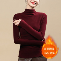 打底衫女士德绒半高领T恤秋冬韩系保暖内搭加绒加厚洋气长袖上衣