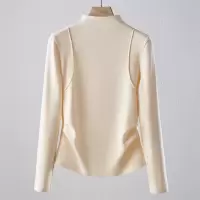 半高领空气层德绒打底衫女士秋冬内搭新款加绒高级感外穿上衣