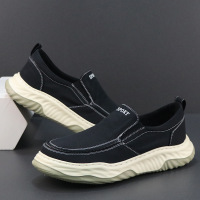 夏季新款一脚蹬老北京布鞋男厚底轻便休闲鞋时尚百搭透气冰丝布鞋