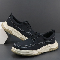 布鞋男一脚蹬休闲健步鞋轻便软底百搭运动鞋透气防臭冰丝布鞋男款