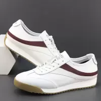 新款夏季薄款透气真皮男鞋潮流小白鞋软底防滑德训鞋休闲板鞋