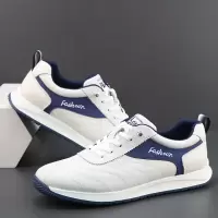 春季新款运动鞋头层牛皮板鞋时尚百搭男单鞋轻便休闲鞋小白鞋