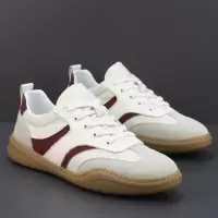 欧洲站男鞋子夏季透气板鞋男款品潮牌德训鞋潮流百搭男士真皮