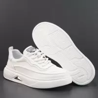 欧洲站男鞋真皮潮流百搭小白鞋厚底轻便运动休闲鞋头层牛皮板鞋男