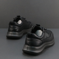 男士休闲皮鞋新款秋季新款真皮运动皮鞋中年爸爸鞋一脚蹬透气