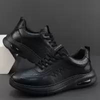 男士休闲皮鞋真皮头层牛皮德比鞋新款秋季厚底轻便软底男鞋子