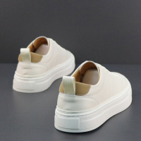 男士免系带一脚蹬懒人板鞋新款欧洲站男鞋简约百搭休闲小白鞋