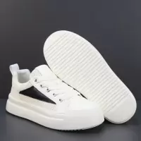 男鞋夏季透气新款厚底小白鞋百搭轻便真皮板鞋小众时尚休闲鞋