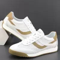 男鞋夏季透气薄款真皮运动休闲鞋新款小白鞋软底软面潮流板鞋