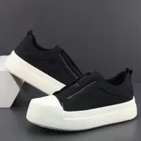 男鞋夏季透气防臭简约百搭冰丝布鞋厚底增高轻便一脚蹬懒人休闲鞋