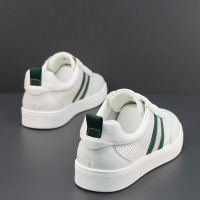 真皮板鞋男款夏季新款镂空打孔透气潮流百搭小白鞋真皮休闲鞋