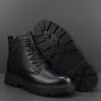 真皮马丁靴男冬季新款真毛加厚雪地靴厚底百搭工装靴子男棉鞋