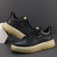 英伦风工装鞋子男真皮低帮板鞋复古休闲皮鞋男厚底轻便软底男鞋子