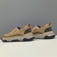 男士真皮一脚蹬懒人鞋百搭头层牛皮欧洲站套脚乐福鞋厚底透气男鞋