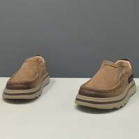 男士真皮一脚蹬懒人鞋百搭头层牛皮欧洲站男鞋轻便透气增高休闲鞋