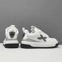 高端男生头层牛皮厚底透气增高板鞋男款潮鞋真皮欧洲站男士休闲鞋