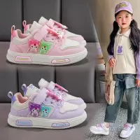 25秋季新款儿童休闲鞋女童板鞋女孩鞋轻便透气皮面跑步鞋